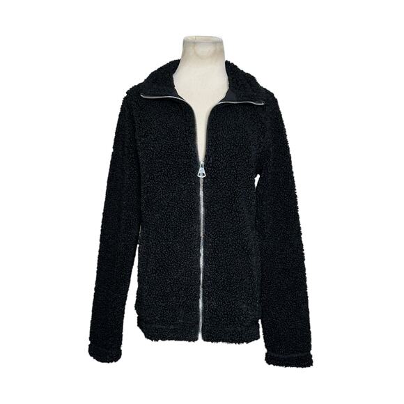 H&M black teddy long sleeves full zip jacket size XS - Picture 6 of 13